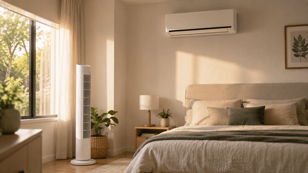 ventilador ou ar-condicionado